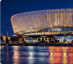Nassau Coliseum lit for Night for Smiles